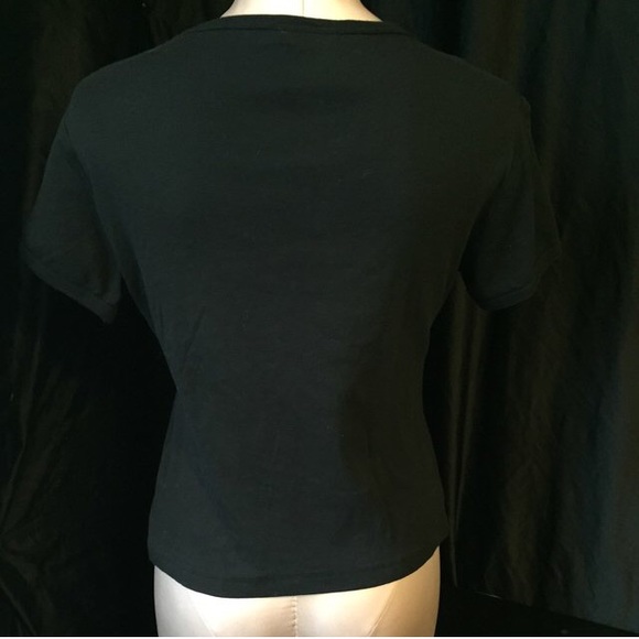 COPY - Black shirt with metallic red lips. - Picture 2 of 4